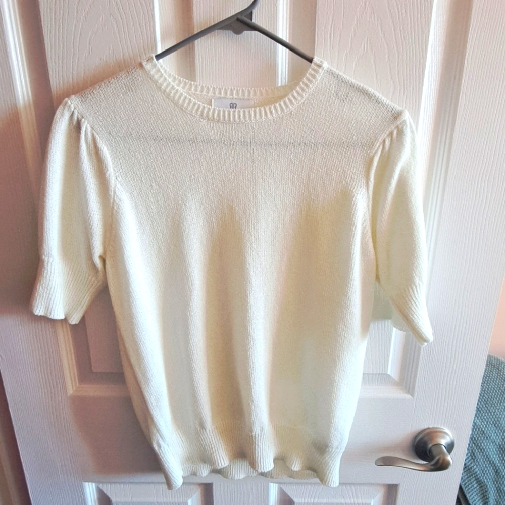 La Redoute Med White short sleeve sweater